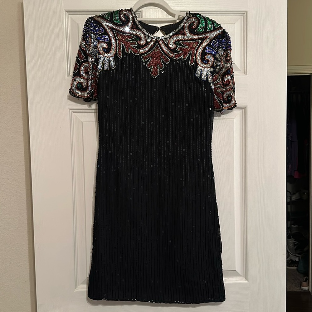 Scala Dress | Scala Heavily Sequin Beaded Sheath … - image 1